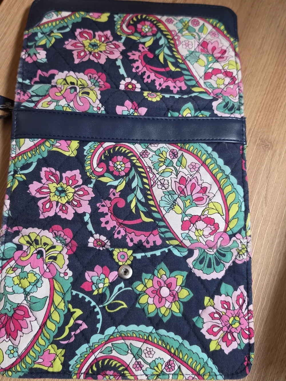Vera Bradley Quilted Trifold Wallet Retired Petal Paisley